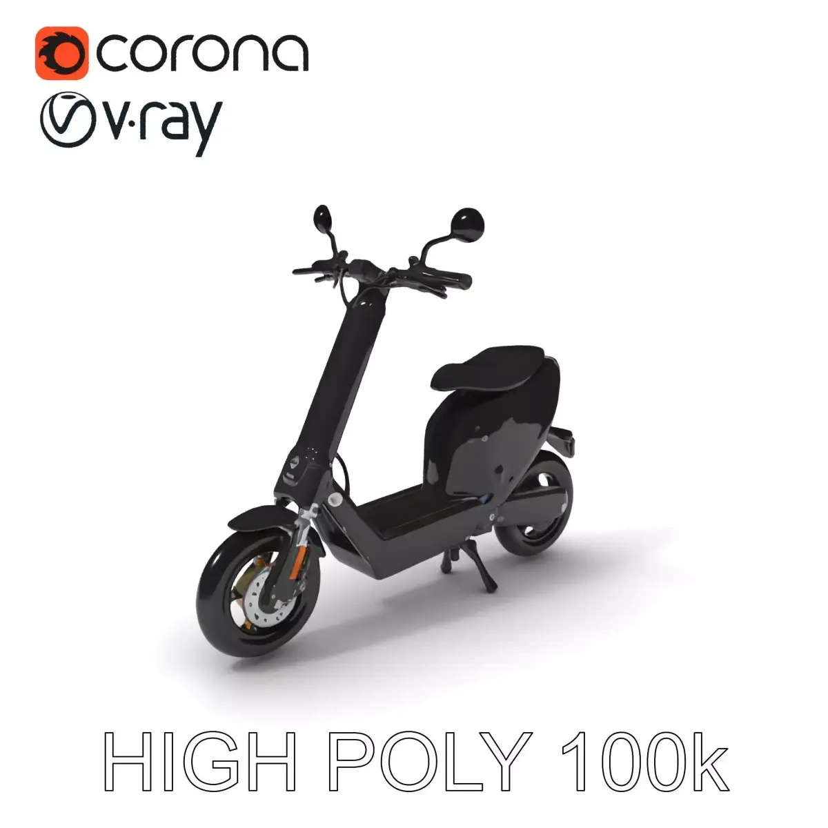 Modern Electric Scooter D Model Pack Low-poly 3D model