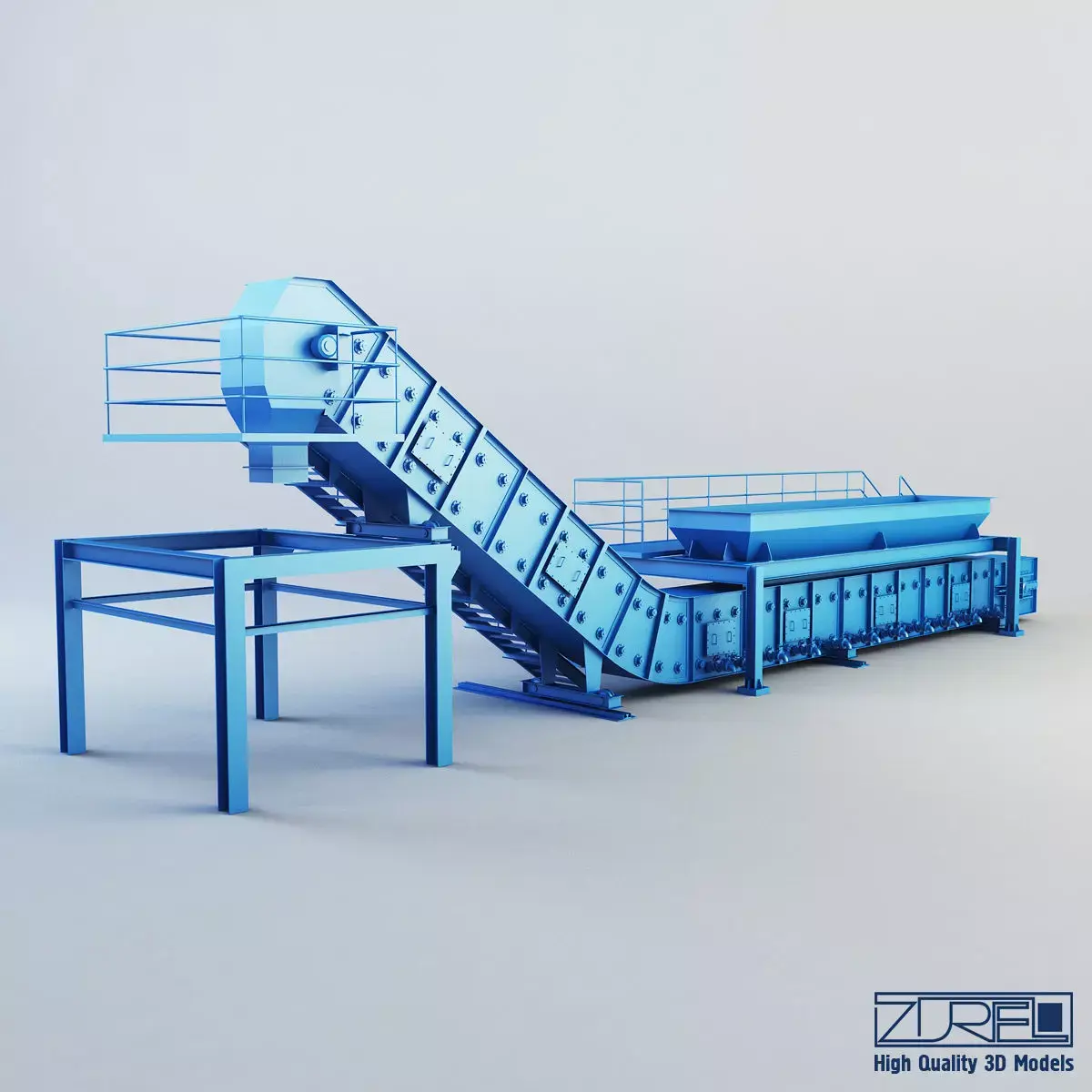Drycon conveyor belt Low-poly 3D model