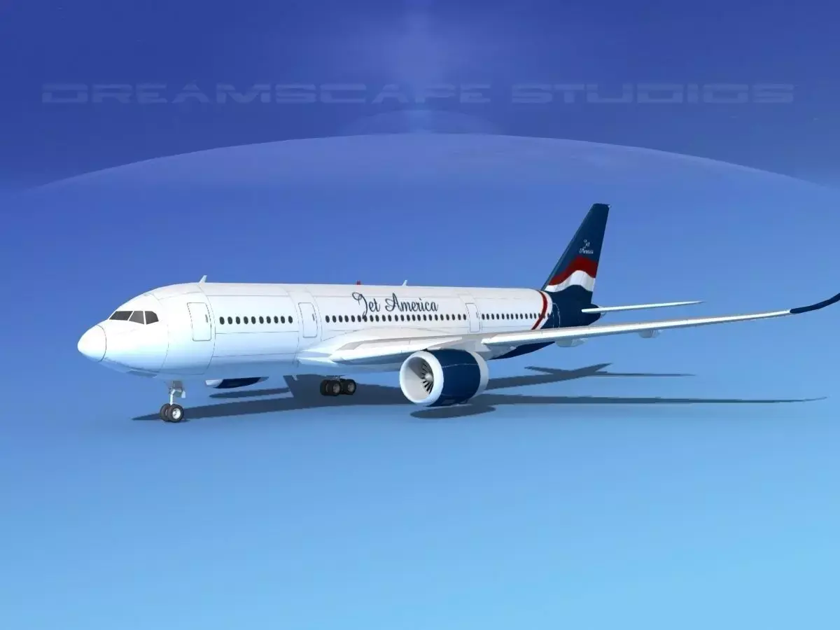 Airbus A350-800 Jet America 3D model