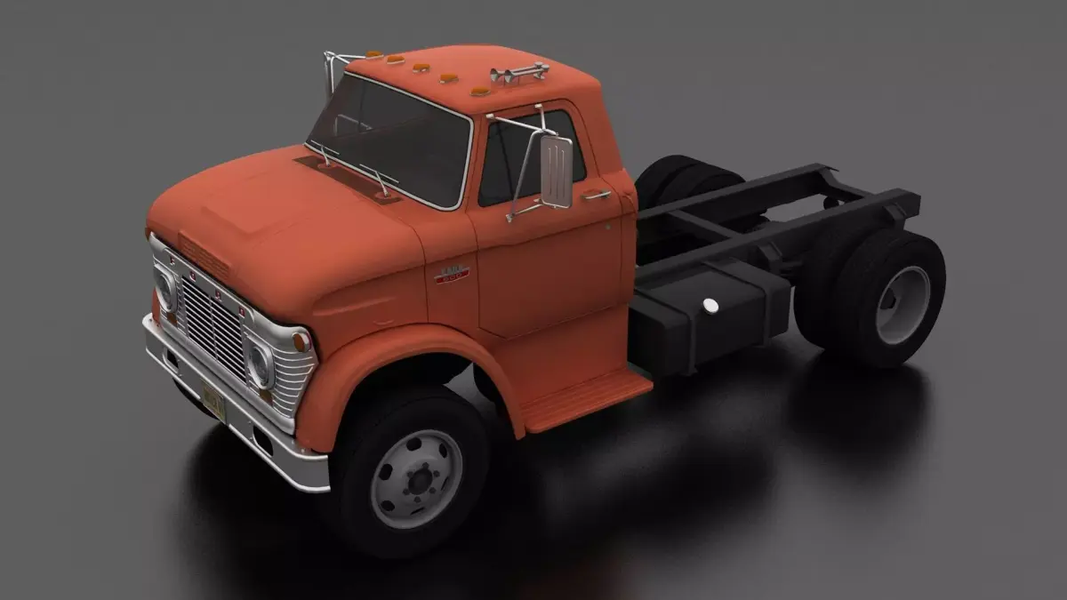 N-Series N-600 Truck Chassis 1963 Low-poly 3D model