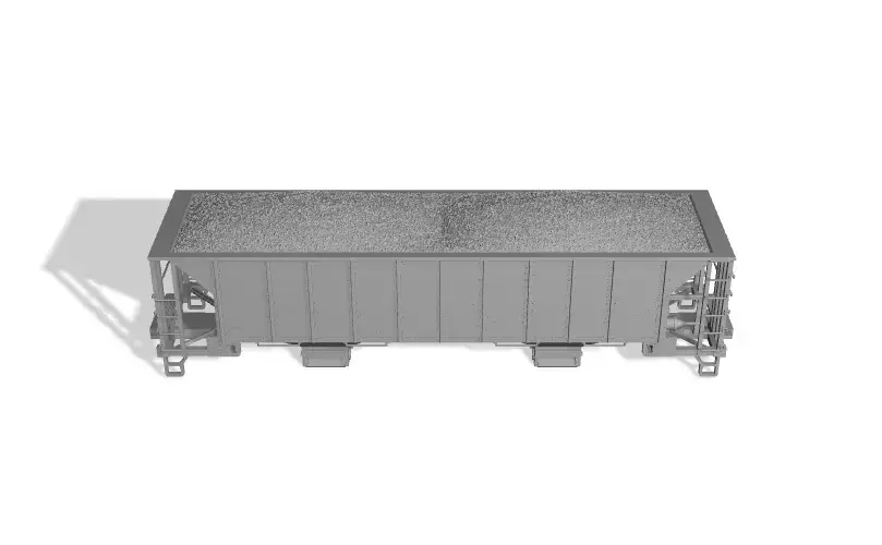 HO Greenville H-46A H-46 MOW Ballast Hopper Load 3D print model