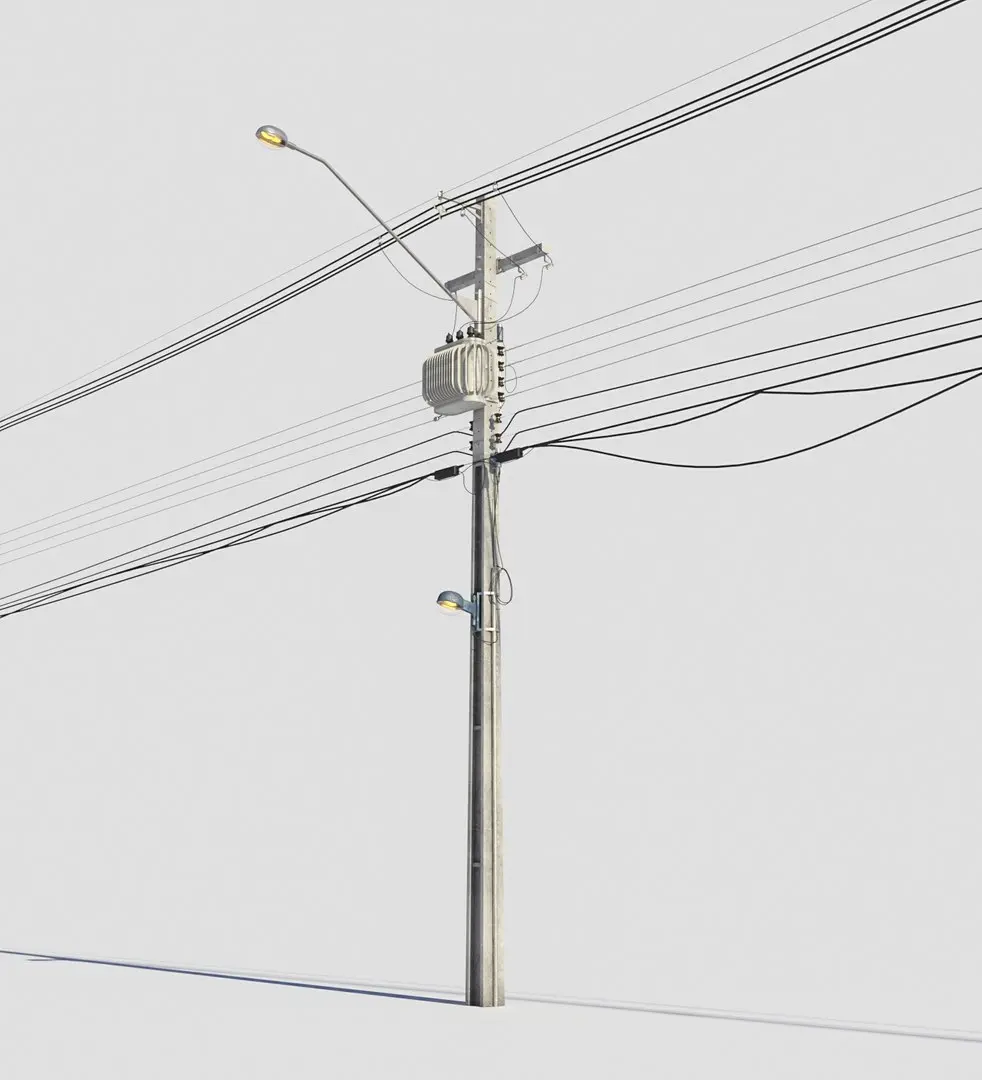 Streetlight Electrical Pole 3D model