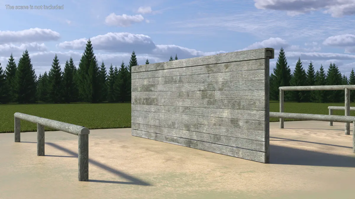 Training Wall Obstacle Old 3D model