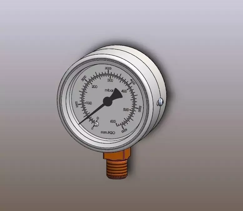 The pressure gauge Free 3D model