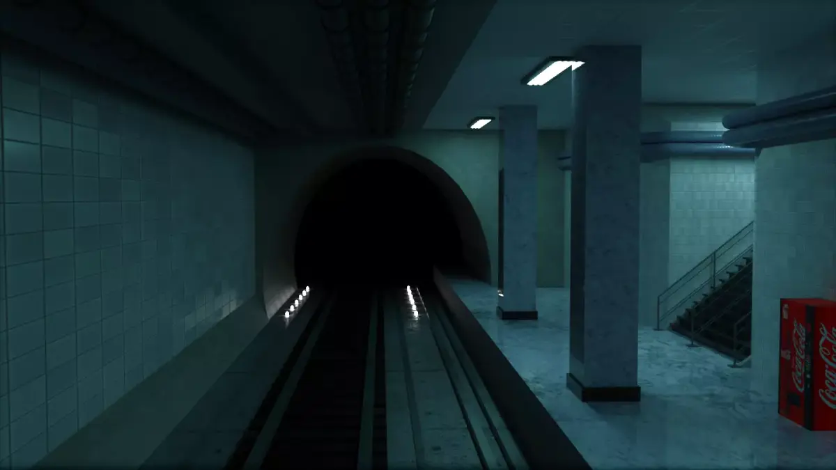 Abandoned Ghost Metro Subway Station In Horror Style 3D model purchase
