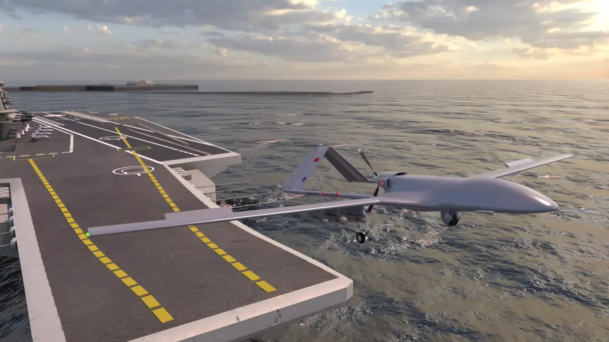 Bayraktar TB3 Unmanned Combat Aerial Vehicle  Low-poly 3D model