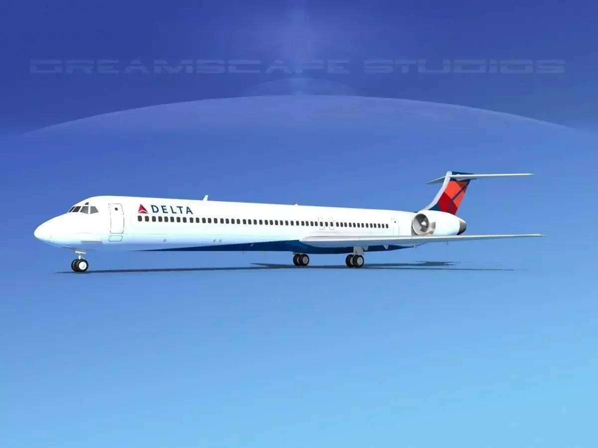 McDonnell Douglas MD83 Delta Airlines 2 3D model