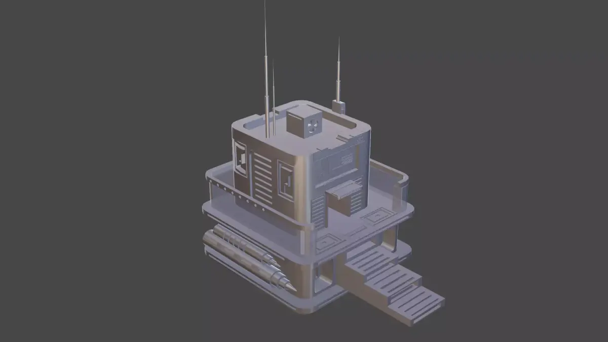 black friday si-fi boxcutter build by cyberalex NEW YEAR SALE Free low-poly 3D model