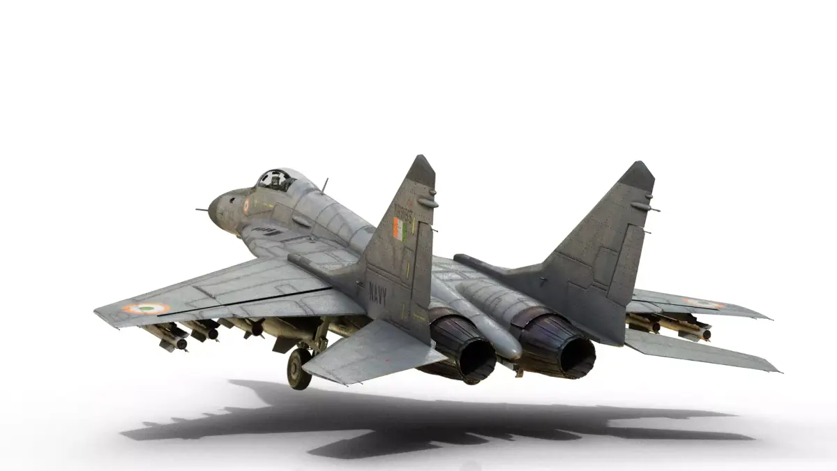 Mikoyan-Gurevich MiG-29K Mig29K shipboard aircraft Low-poly 3D model