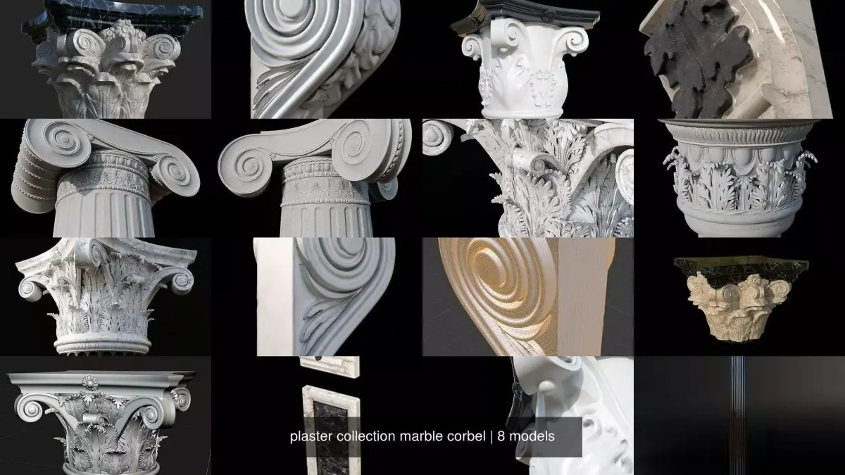 plaster collection marble corbel