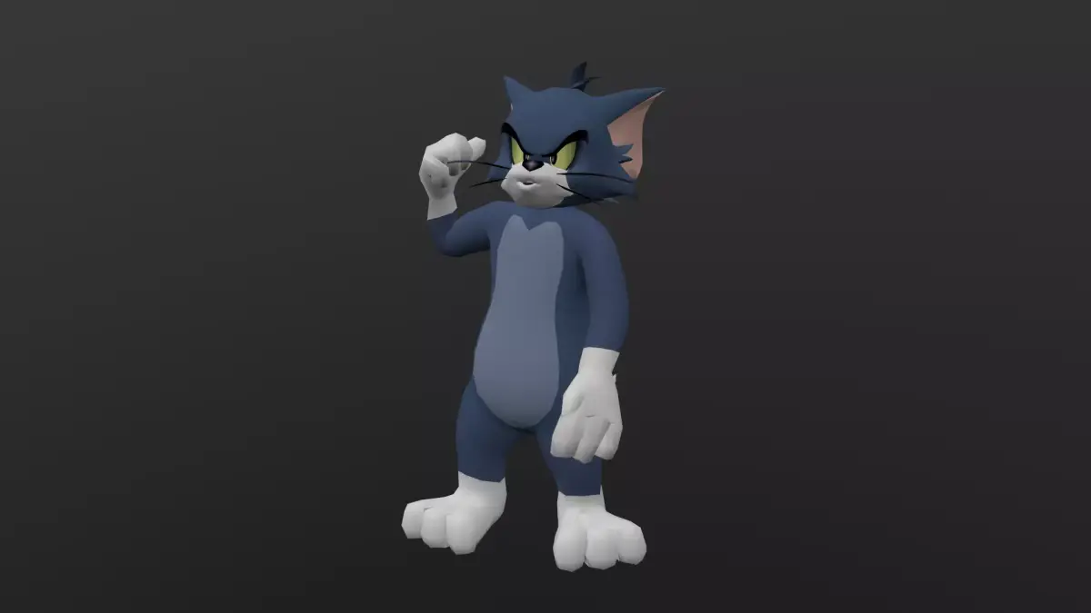 TOMC-011 Tom Cat Pointing Low-poly 3D model