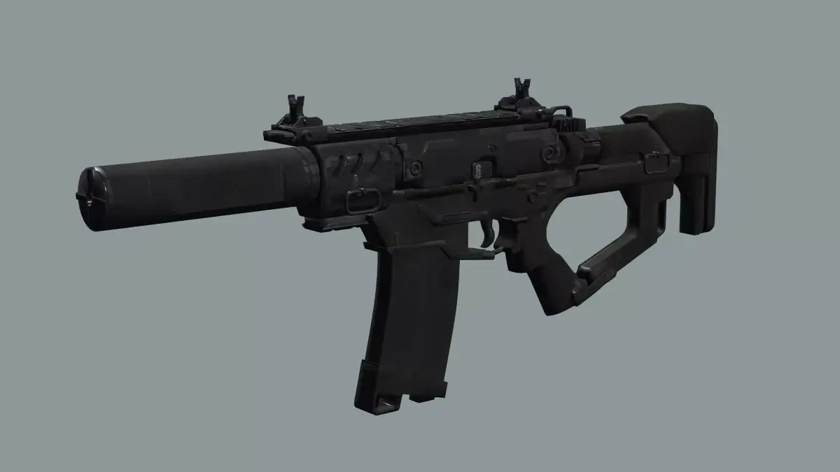 VHS2 Assault Compact Assault Rifle Low-Poly 3D Model Low-poly 3D model