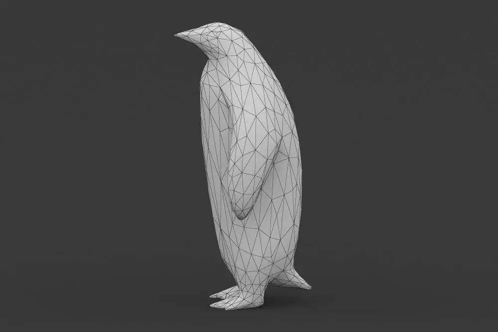 Low Poly Penquin 3D penguin Low-poly 3D model