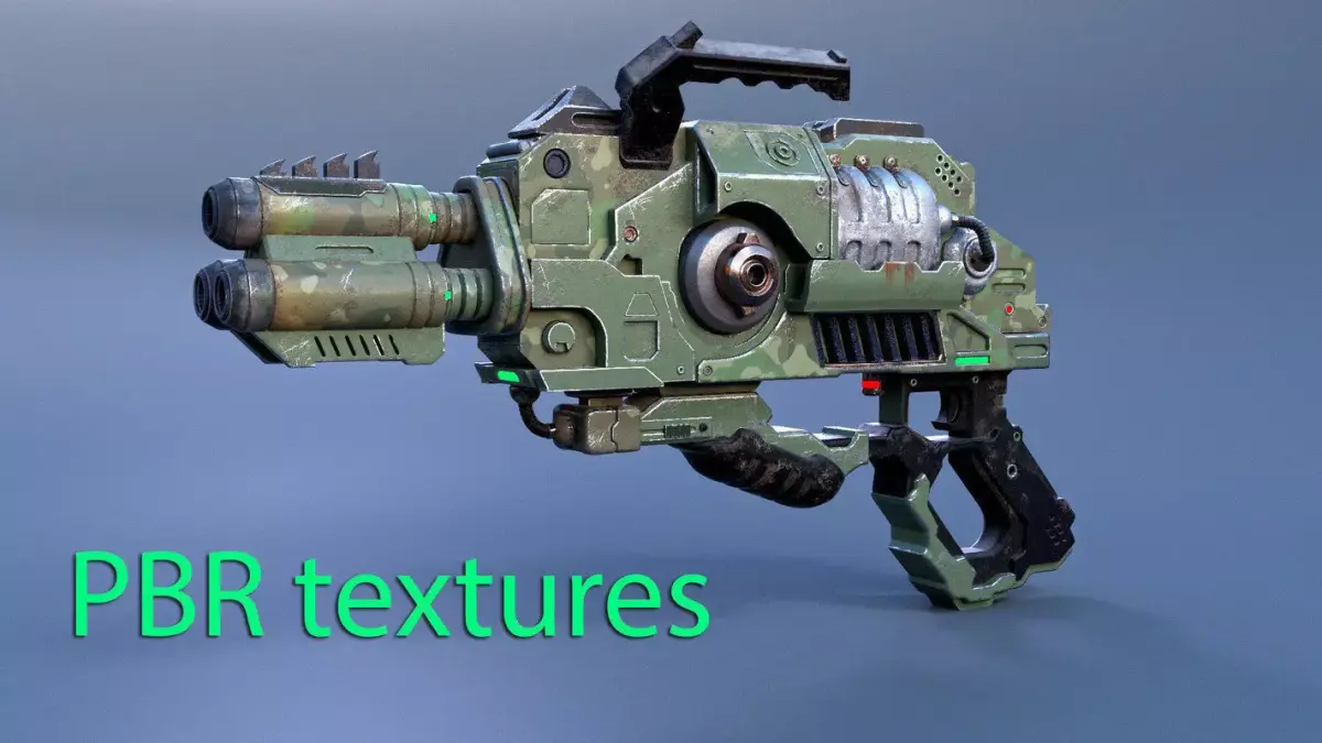 Sci-Fi Gun 3D model 4