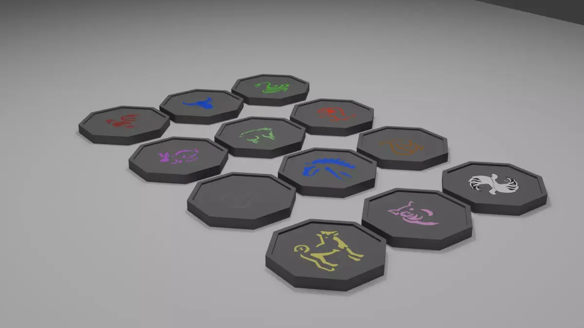 Jackie chan adventures 12 Talismans  Low-poly 3D model
