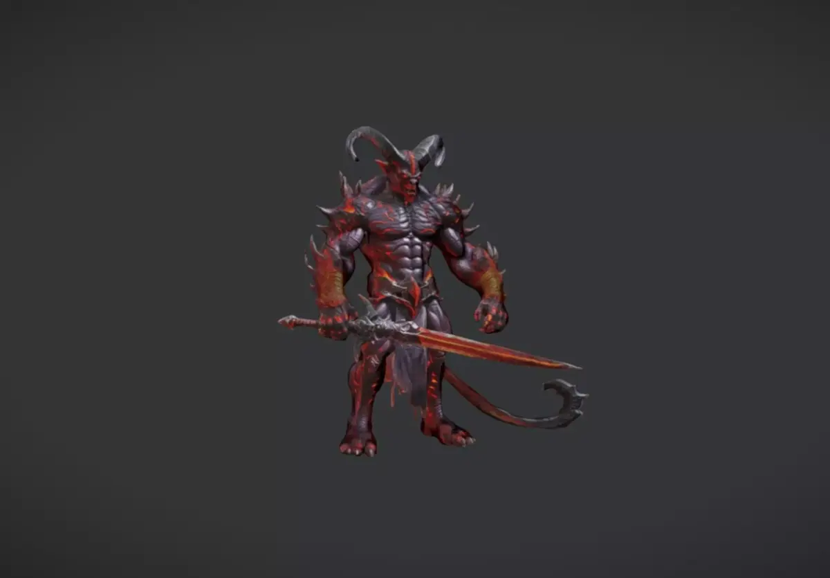 Magma demon warrior 3D model