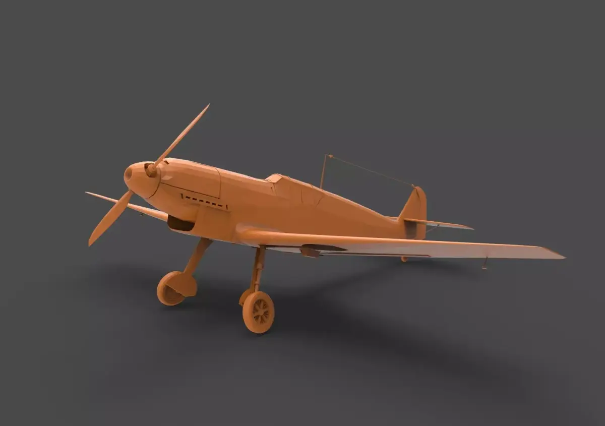 BF109B toy airplane 3D print model