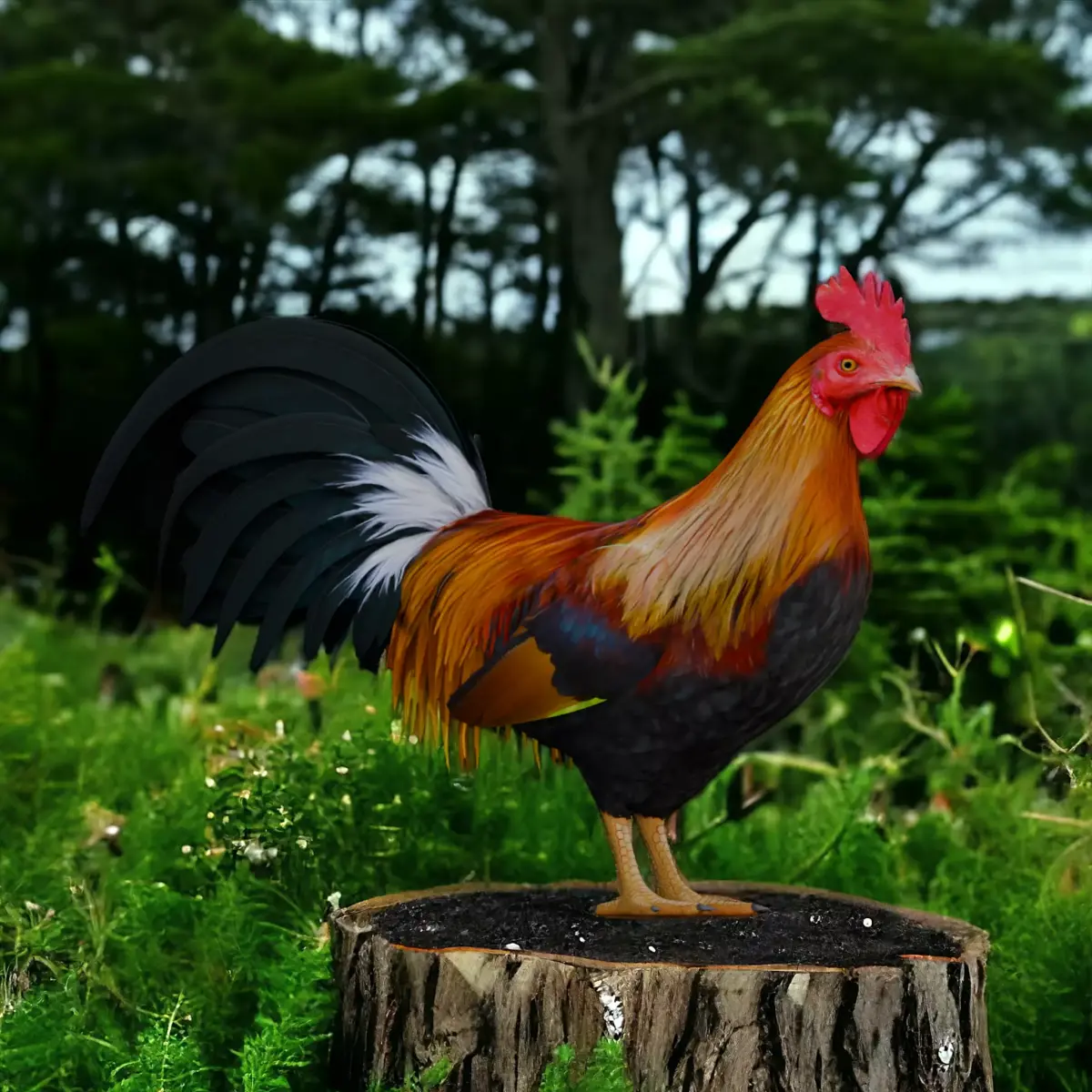 Rooster 3D model shop