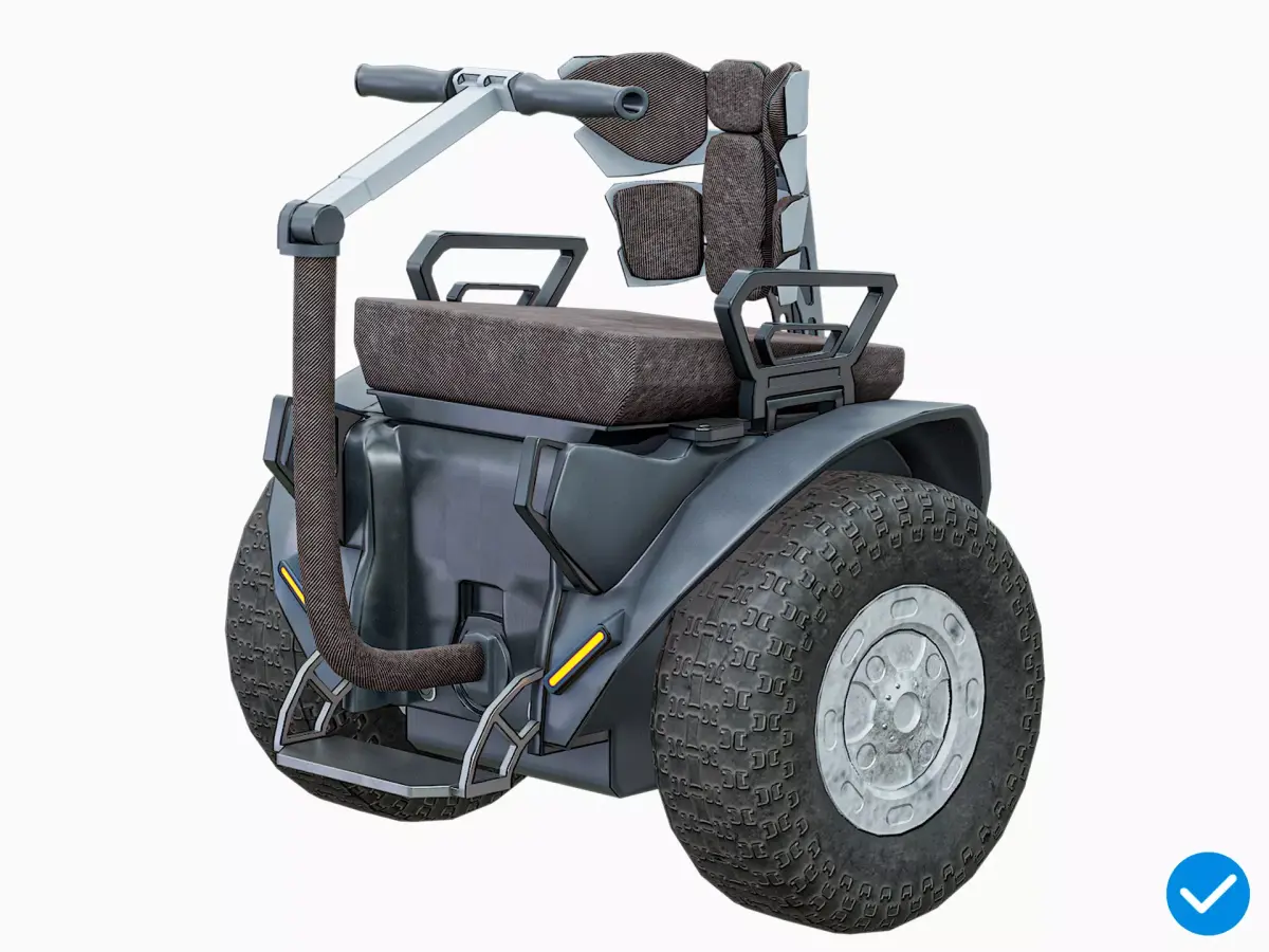 Self Balancing Wheelchair Seat Segway PBR Low-poly 3D model