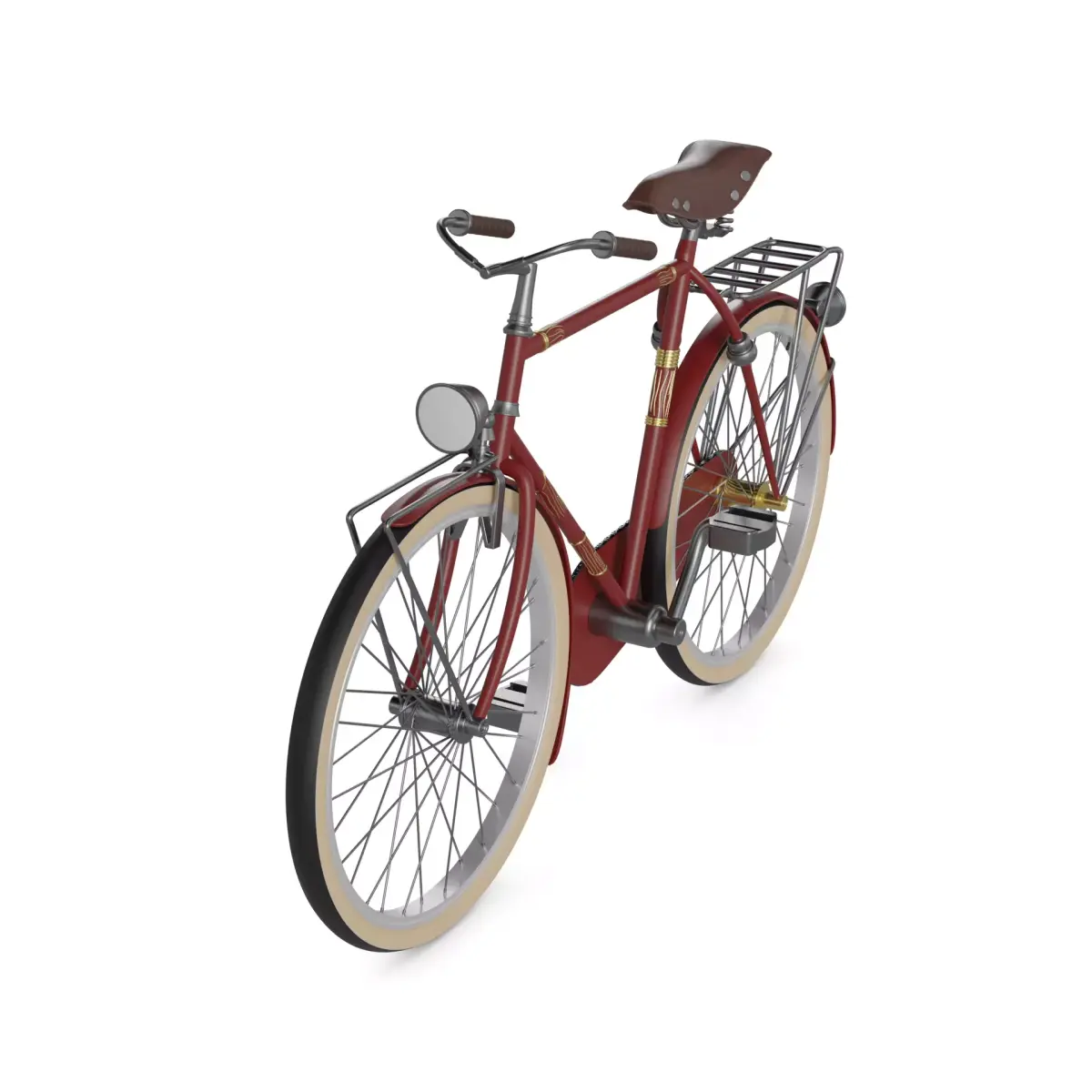 Touring Bike Low-poly 3D model