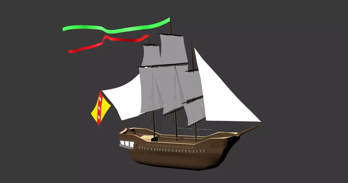 Sailing Ship Low-poly 3D model