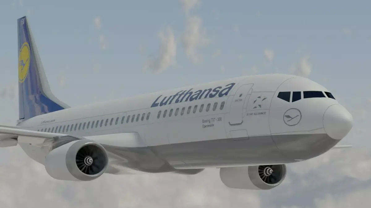 Lufthansa Boeing 737-300 3D model
