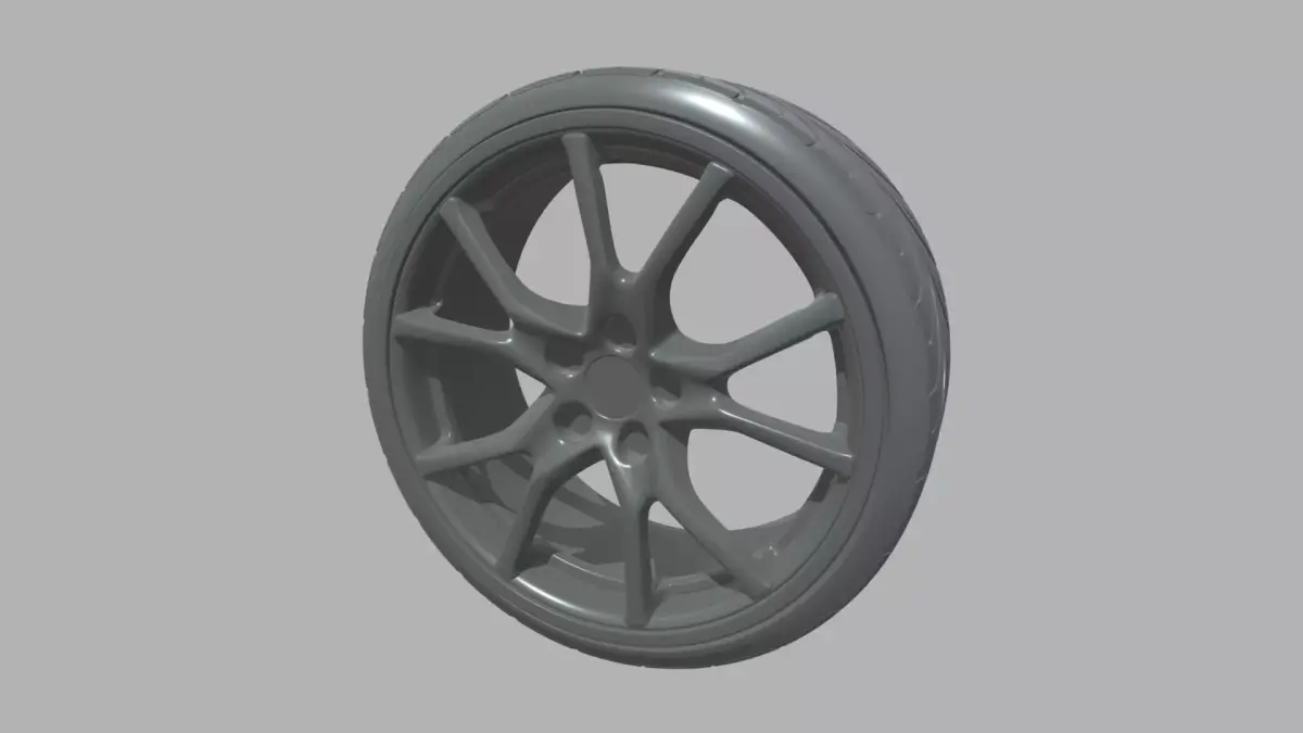 Wheel 04 Low-poly 3D model