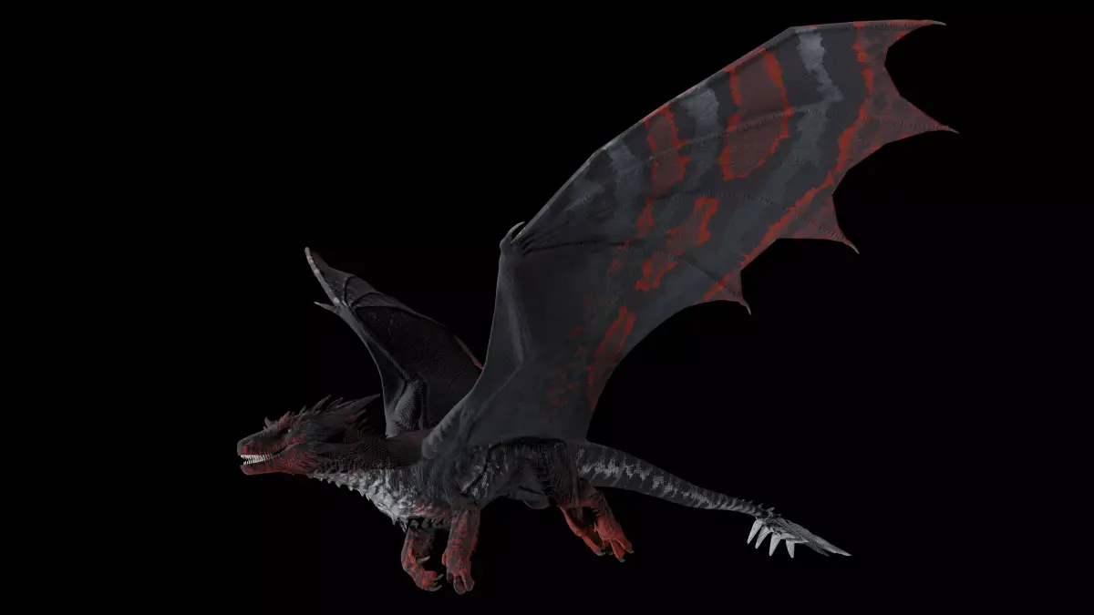 Dragon rigged and game ready Low-poly 3D model