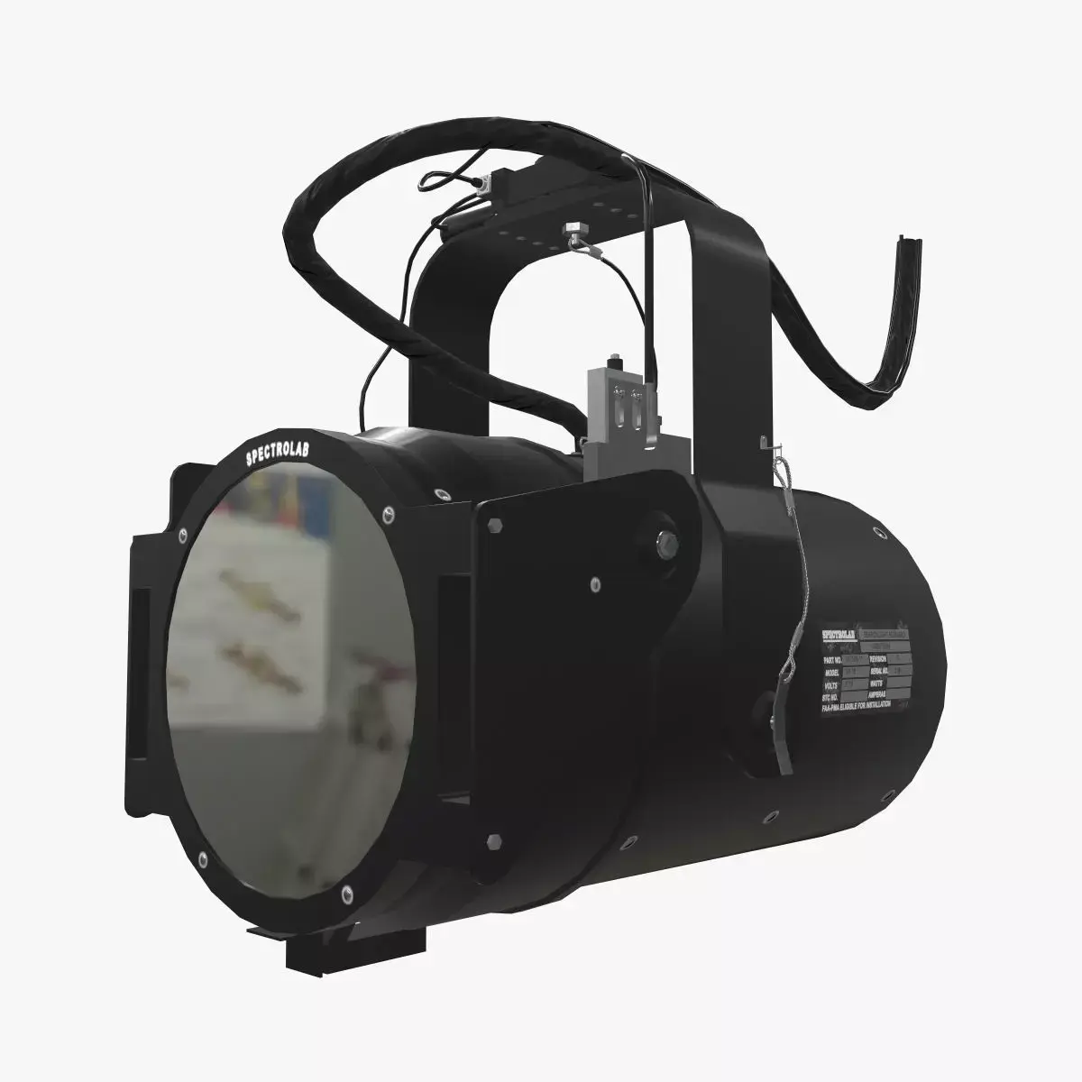 Spectrolab SX-16 Searchlight Low-poly 3D model