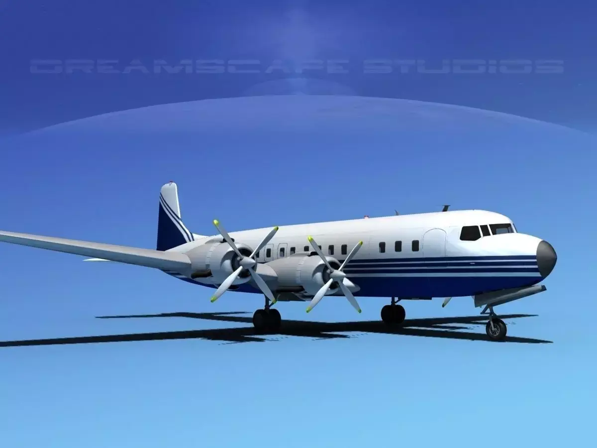 Douglas DC-7C Corporate 5 3D model