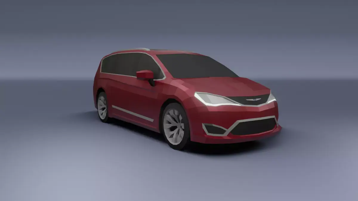 Chrysler Pacifica 2020 low poly 3D model Low-poly 3D model