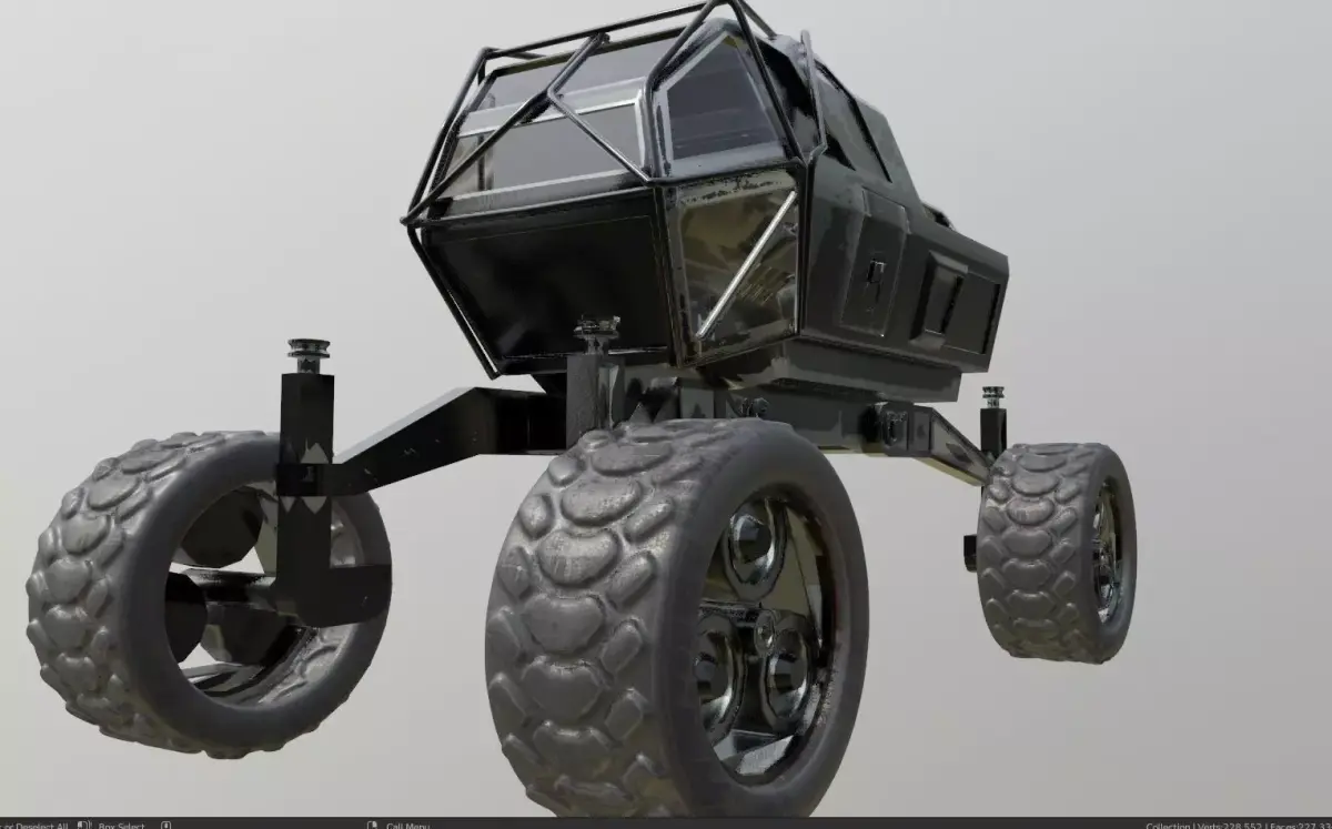 mars rover planet explorer 3D model