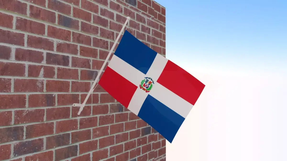 Flag of the Dominican 3D model