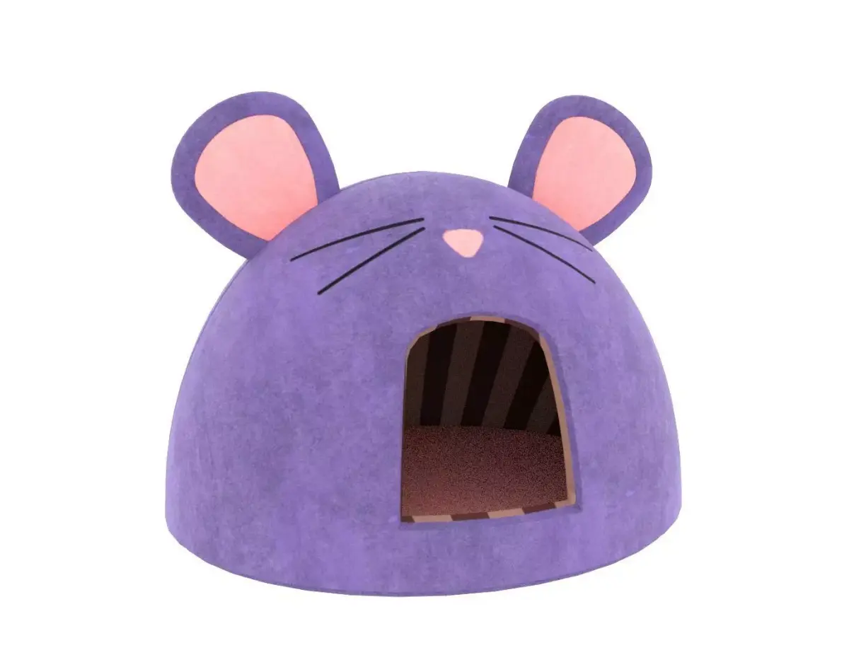 Mouse Meow Hut Cat Hut Cat Tent Purple 3D model