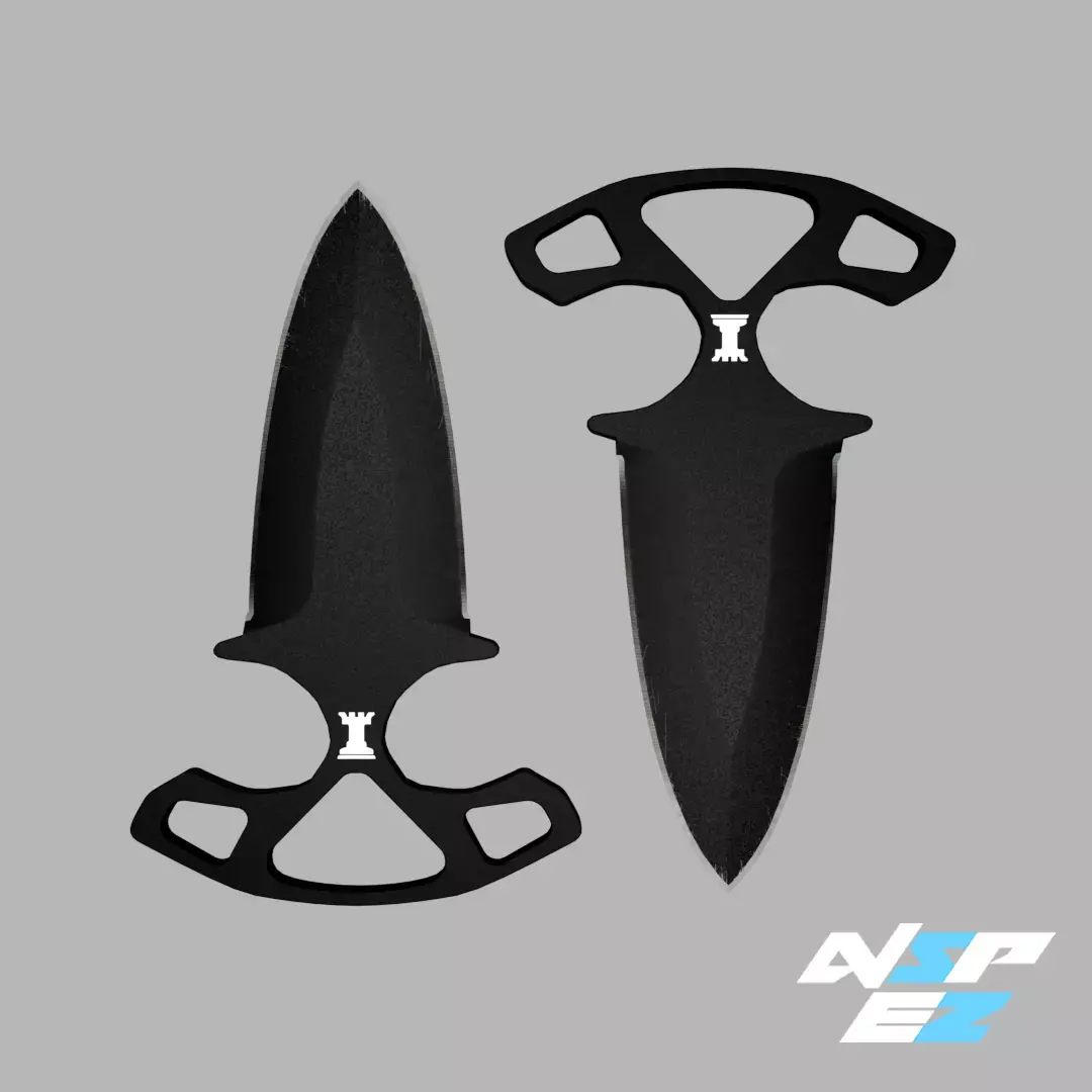Shadow Daggers CS GO Knife Free low-poly 3D model