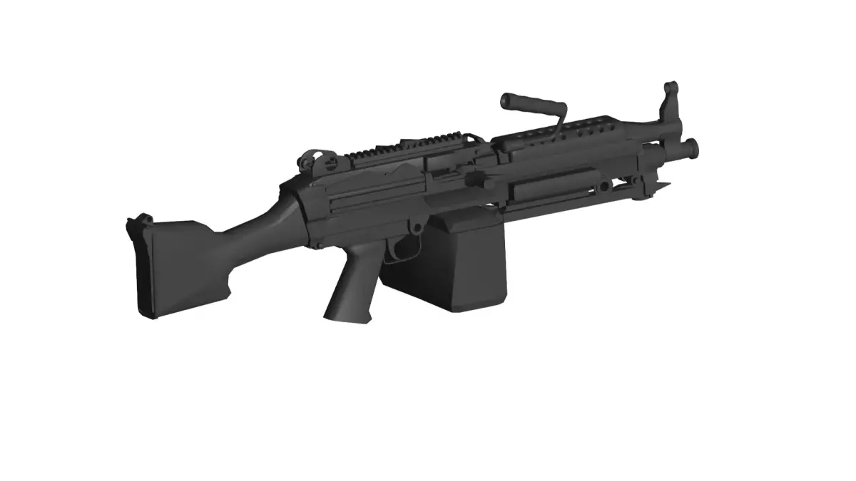 M249 light machine gun 3D model get