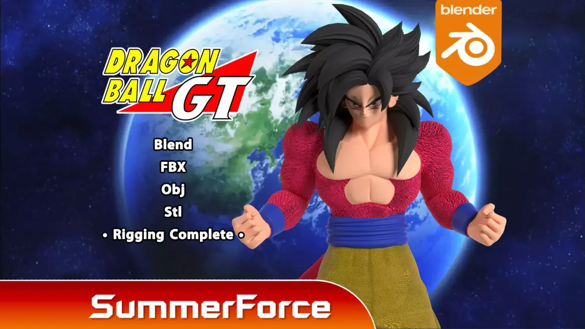 Goku Super Saiyan 4 - Dragonball GT 3D model