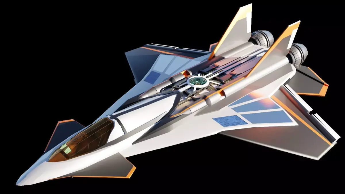 SciFi Jet Free low-poly 3D model