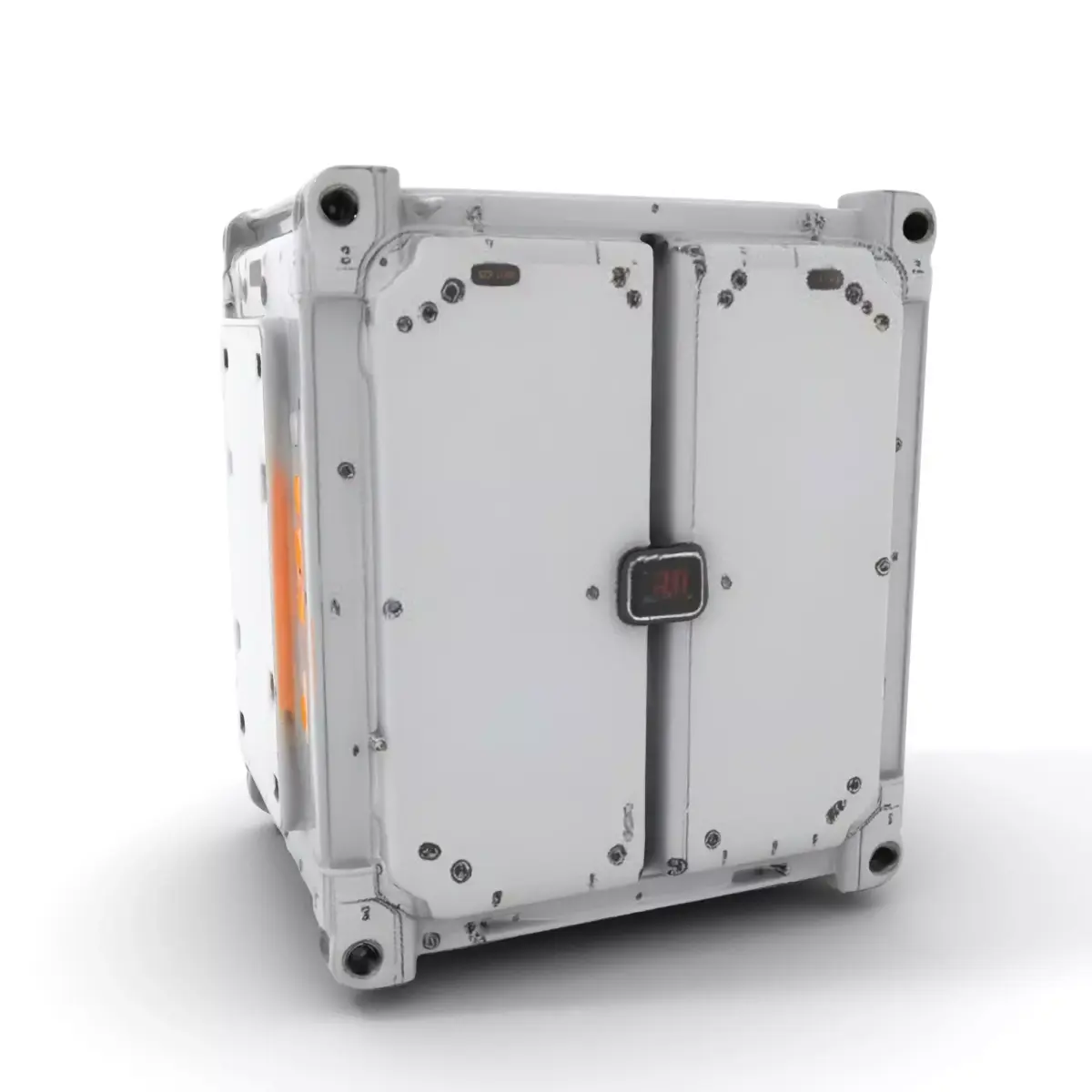 Industrial Container Model Pack with Orange Indicators Low-poly 3D model