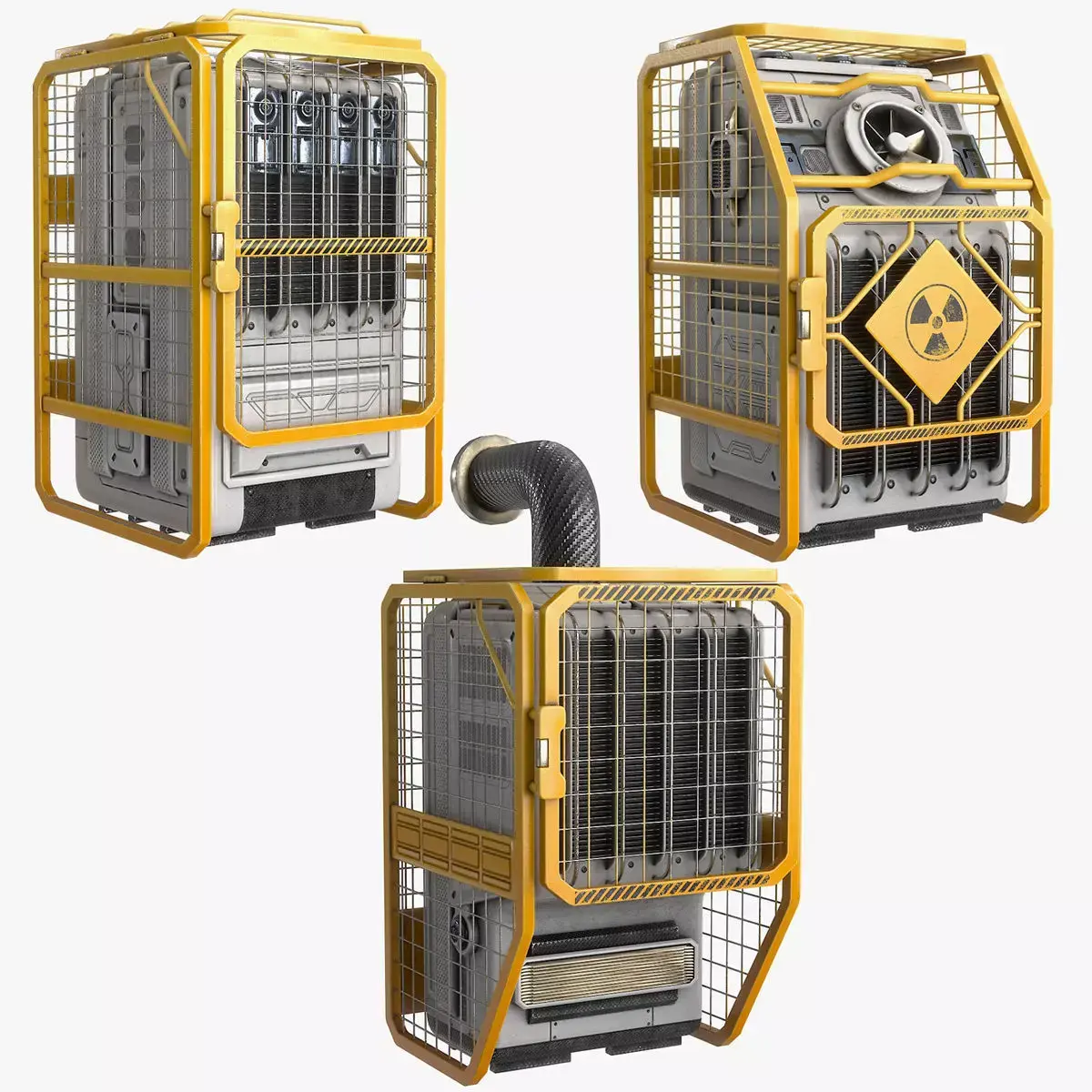 Sci Fi Device Generator Battery Collection 3D Model Pack