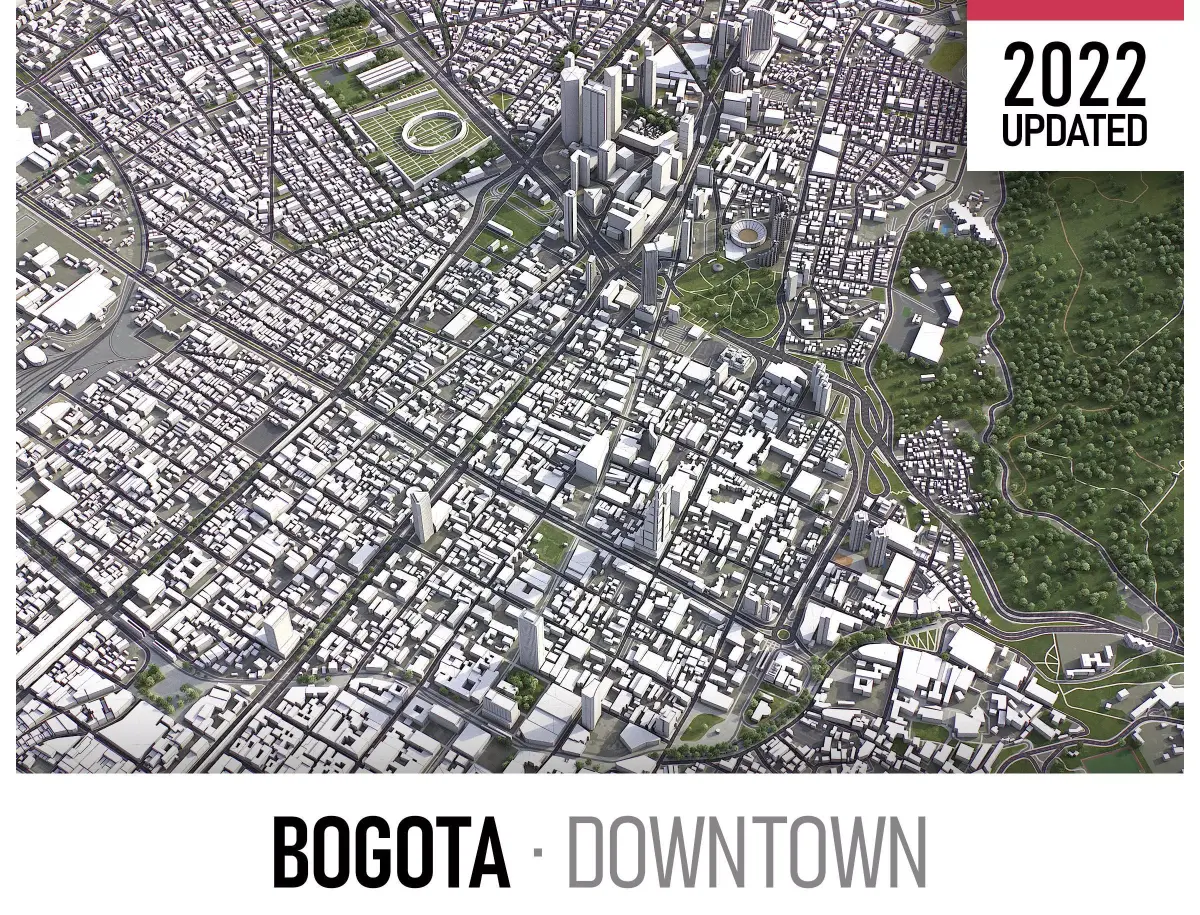 Bogota Low-poly 3D model