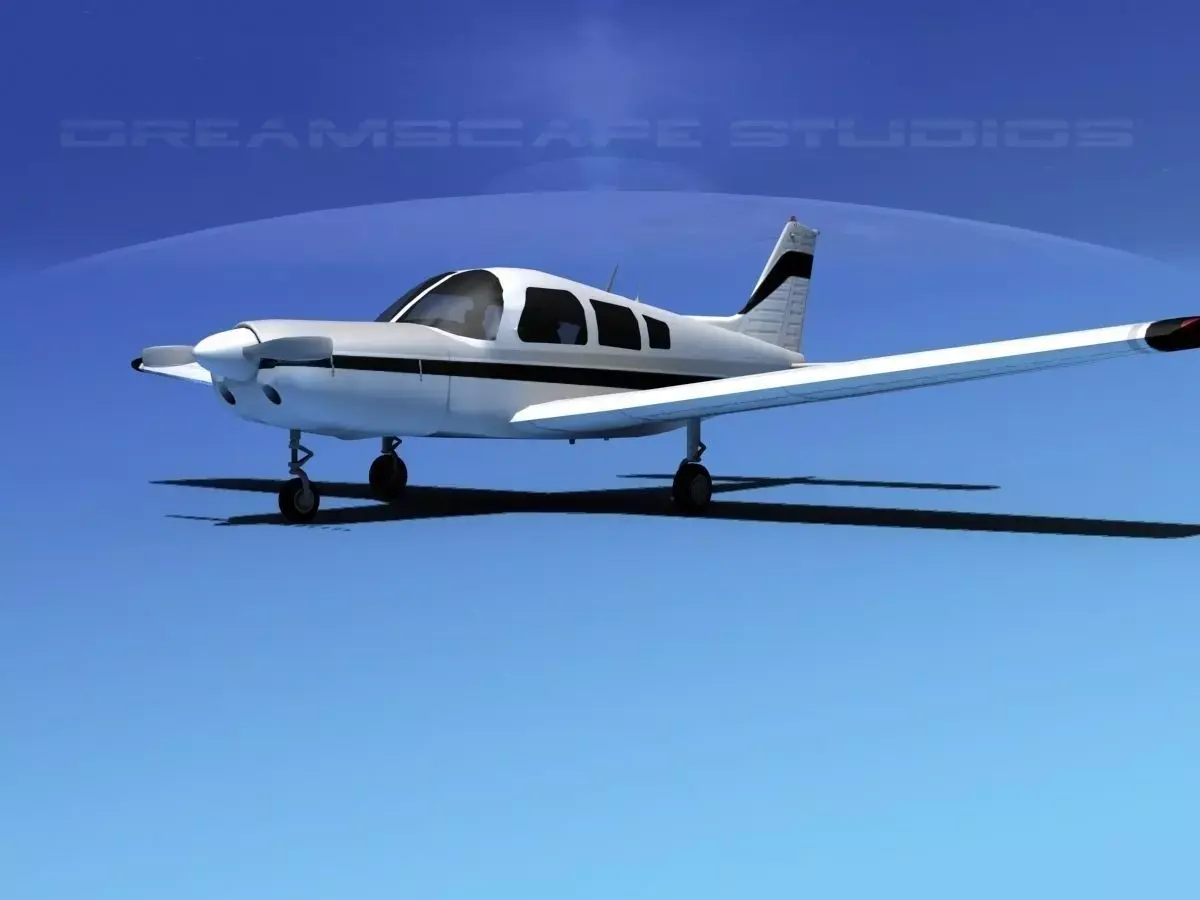 Piper Warrior II 3D model 7
