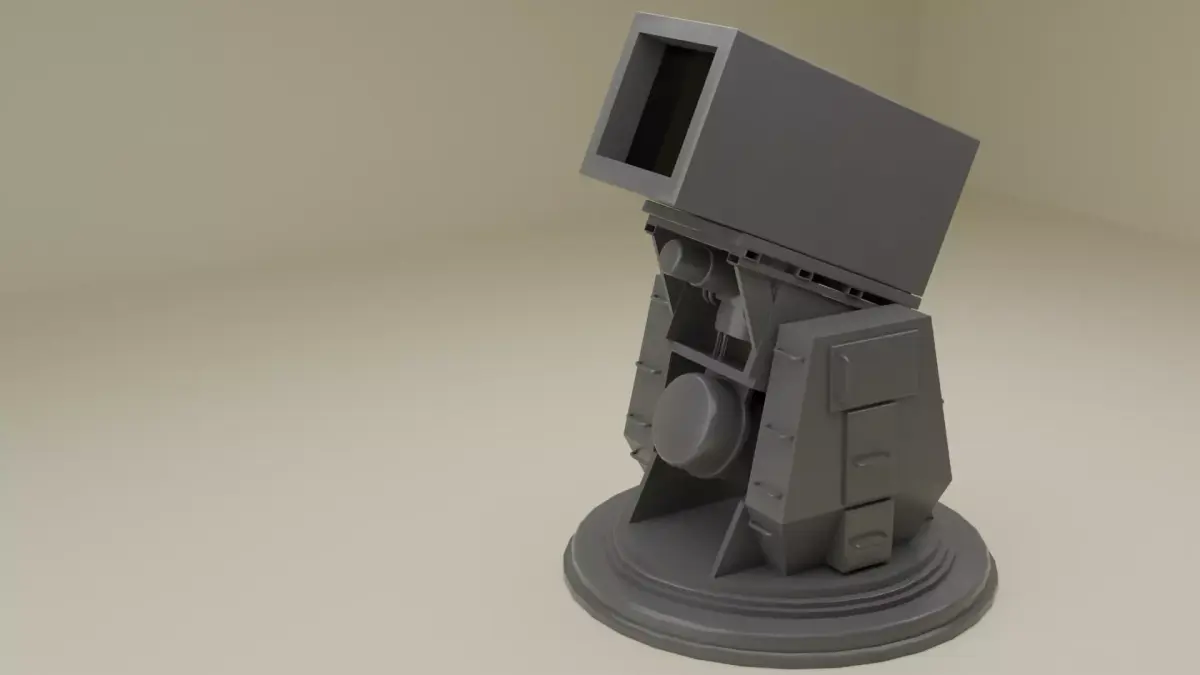 Laser Turret for Eevee and Cycles Low-poly 3D model