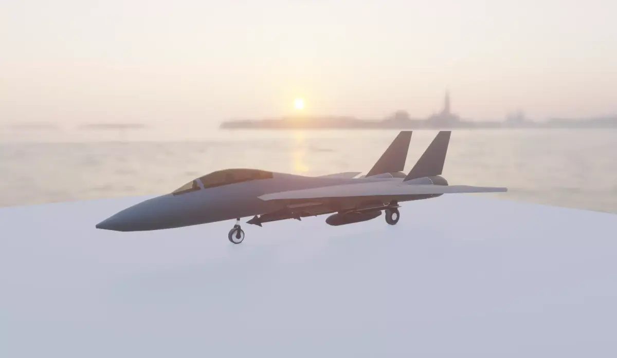 F-14 Tomcat Low-poly 3D model