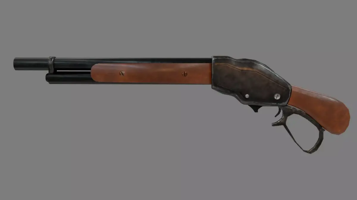 Winchester 1887 - Rigged - Game Ready - PBR Low-poly 3D model