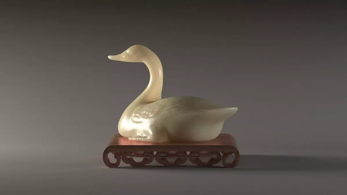 muteswan goose swan animal mammal wild realistic 3D model