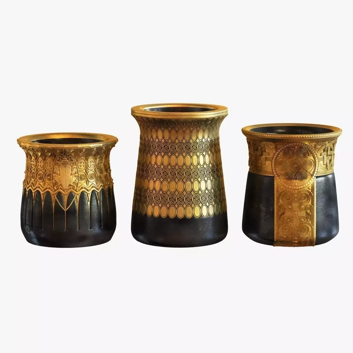 Gustav Gurschner tree vases 3D model