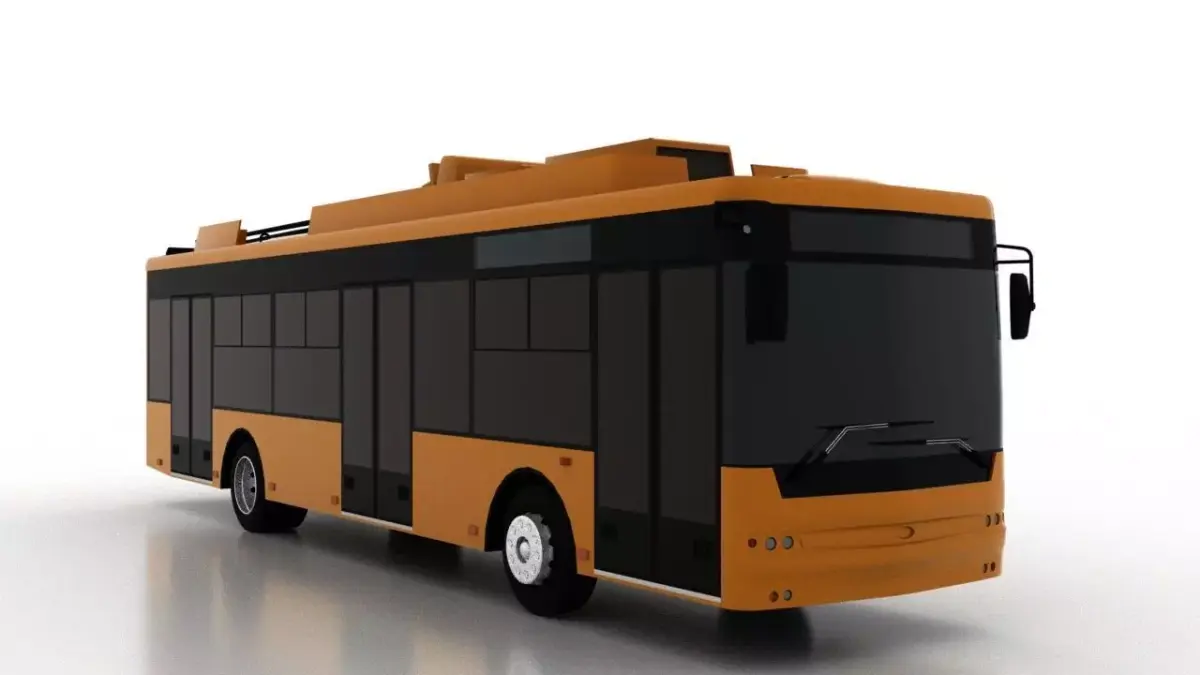 Trolleybus Bogdan T70115AC Low Low-poly 3D model