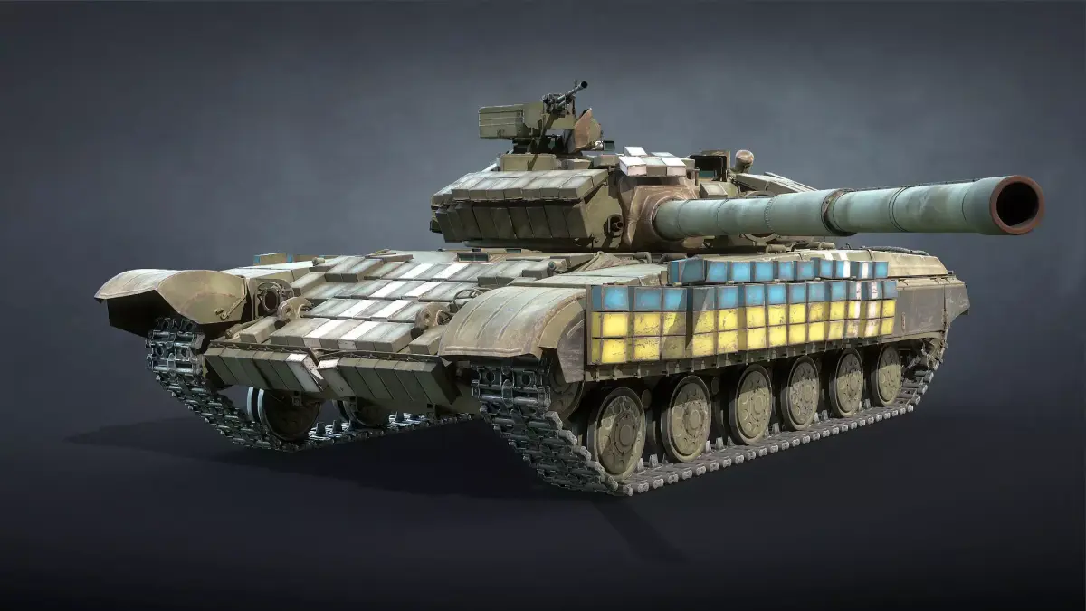 T-64BV Tank Game Ready Low-poly 3D model