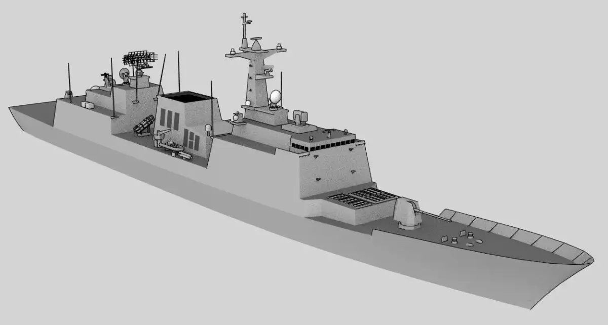DDG Chungmugong Yi Sun-sin KDX II class Low-poly 3D model